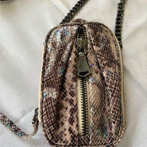 Aimee Kestenberg Snake Print Mini Travel Crossbody Bag